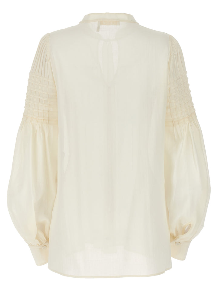 Pussy Bow Blouse Shirt, Blouse White