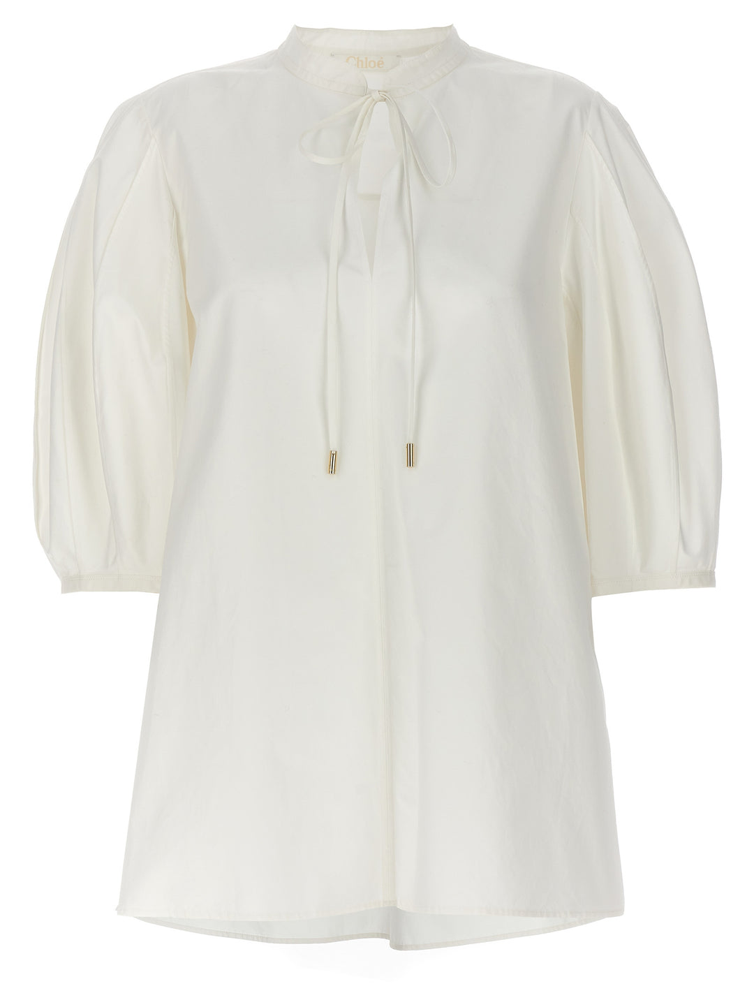 Shirt 3/4 Sleeves Dresses White