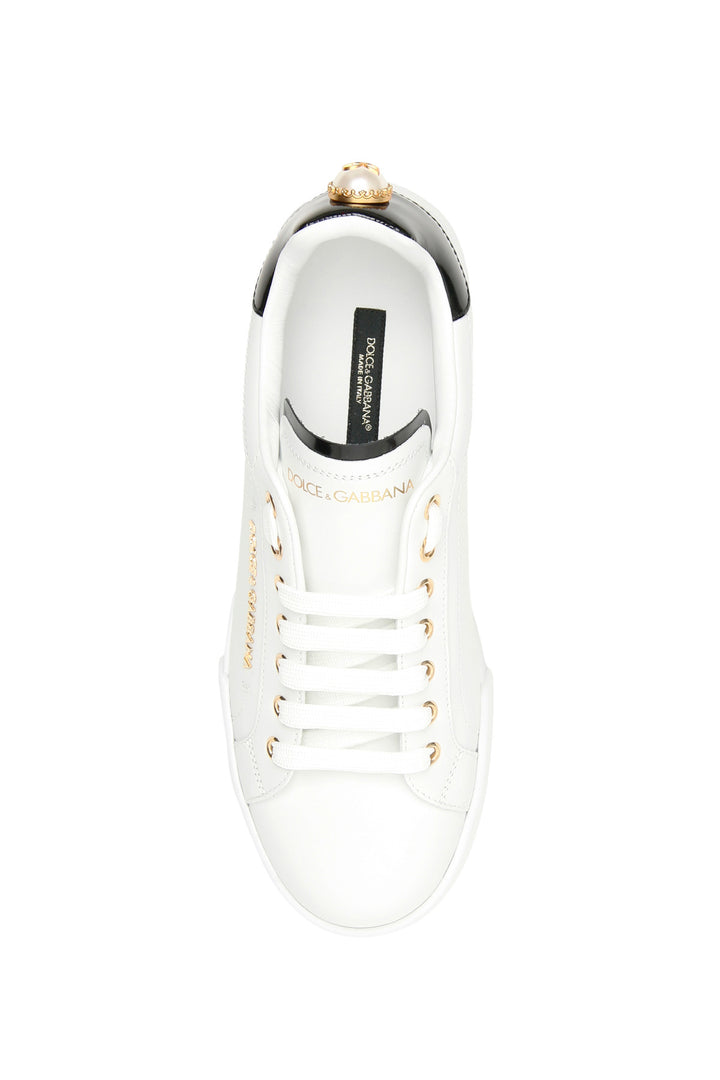 Portofino Sneakers With Pearl - Dolce & Gabbana - Women