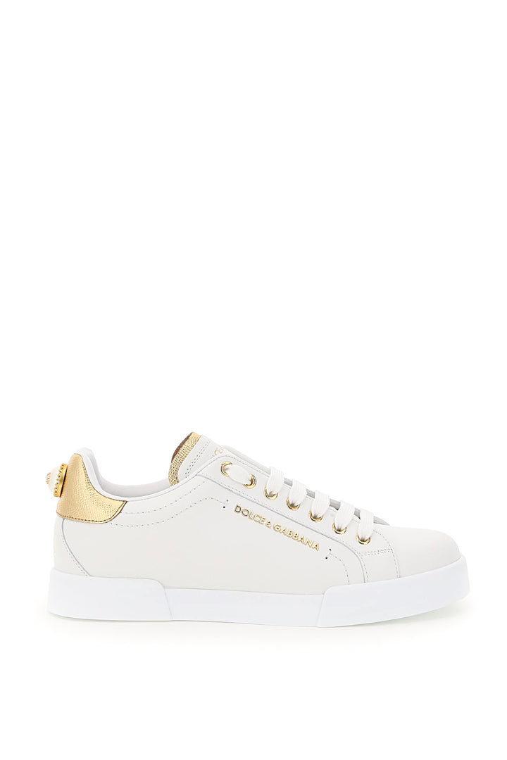 Portofino Sneakers With Pearl - Dolce & Gabbana - Women