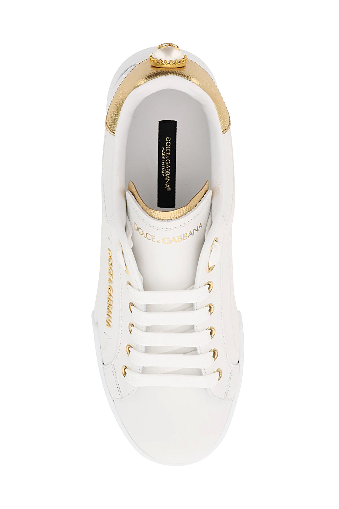 Portofino Sneakers With Pearl - Dolce & Gabbana - Women