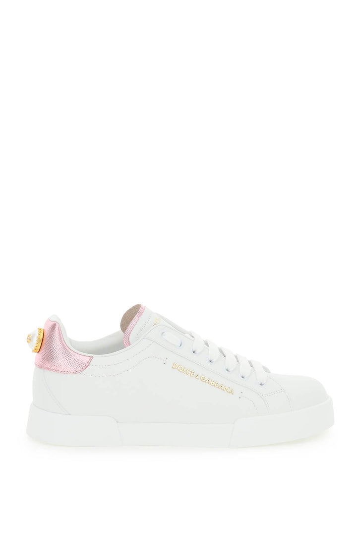 Portofino Sneakers With Pearl - Dolce & Gabbana - Women