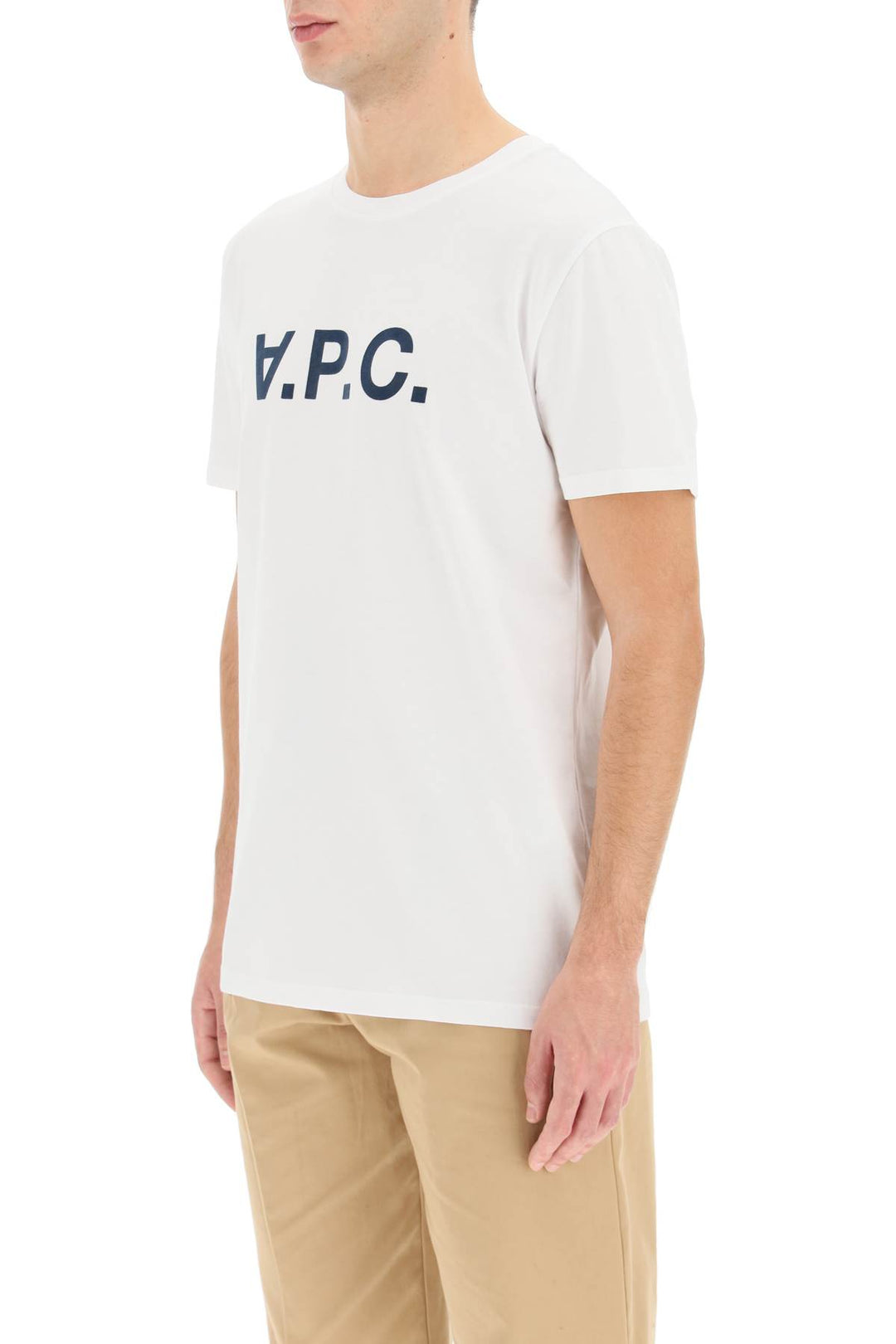 Flocked V.P.C. Logo T Shirt - A.P.C. - Men