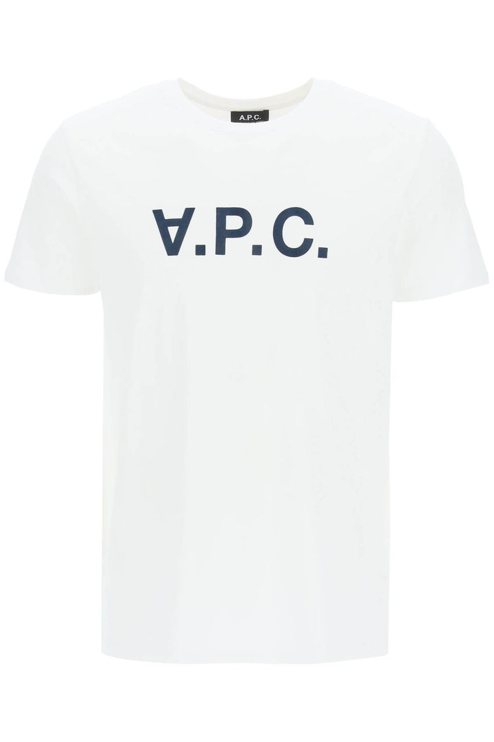 Flocked V.P.C. Logo T Shirt - A.P.C. - Men