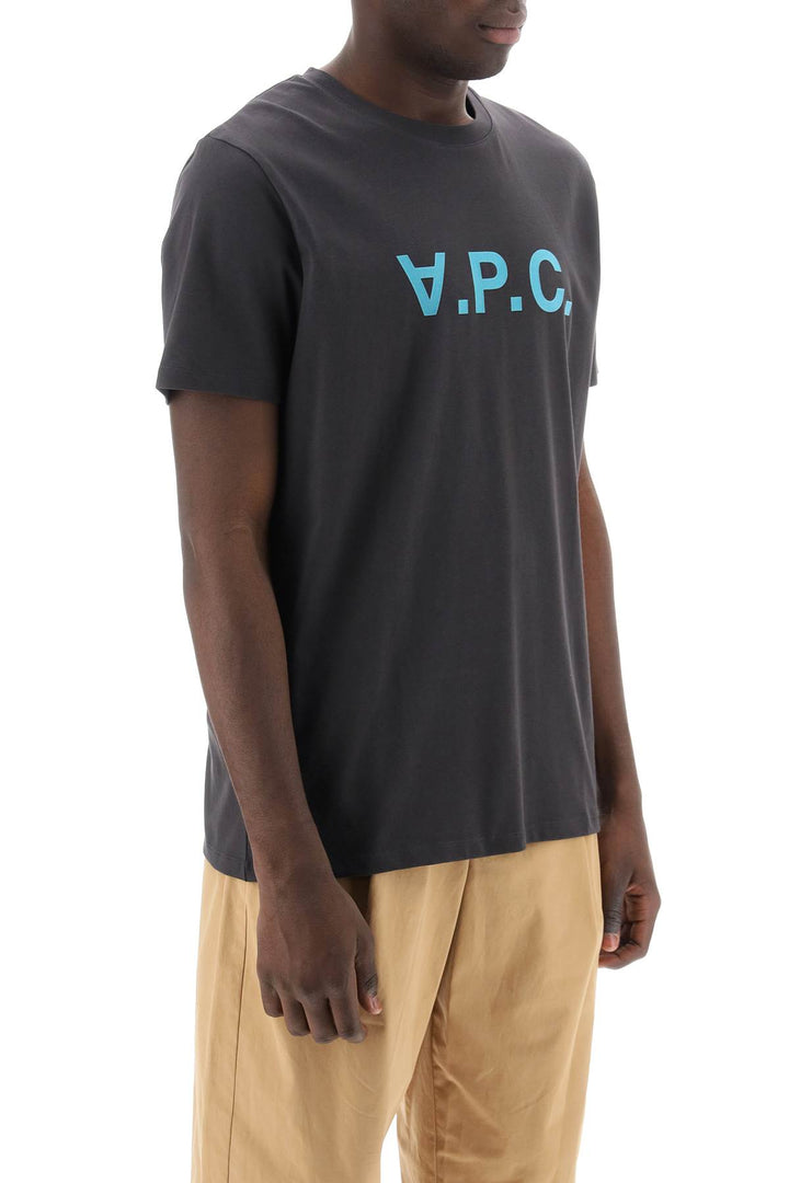 Flocked Vpc Logo T Shirt - A.P.C. - Men