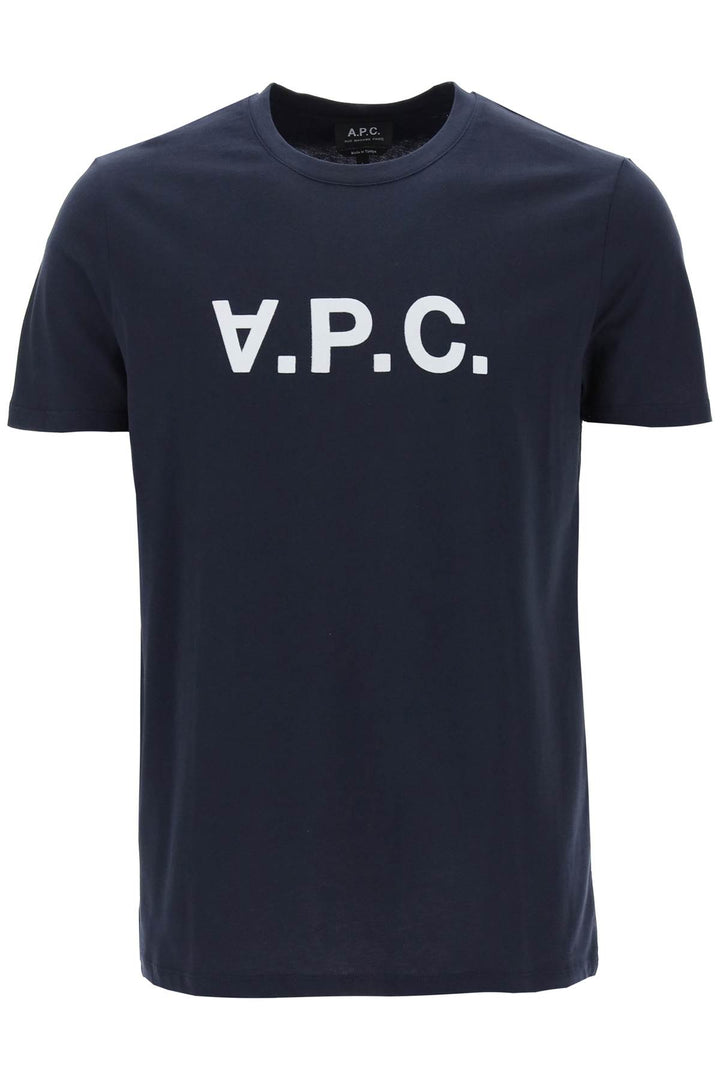 Flocked Vpc Logo T Shirt - A.P.C. - Men