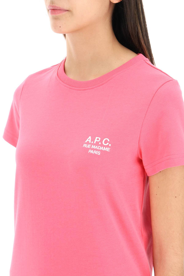 'New Denise' T Shirt With Logo Embroidery - A.P.C. - Women