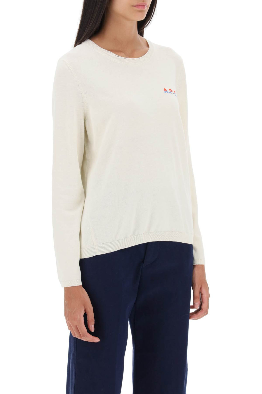 'Albane' Crew Neck Cotton Sweater - A.P.C. - Women