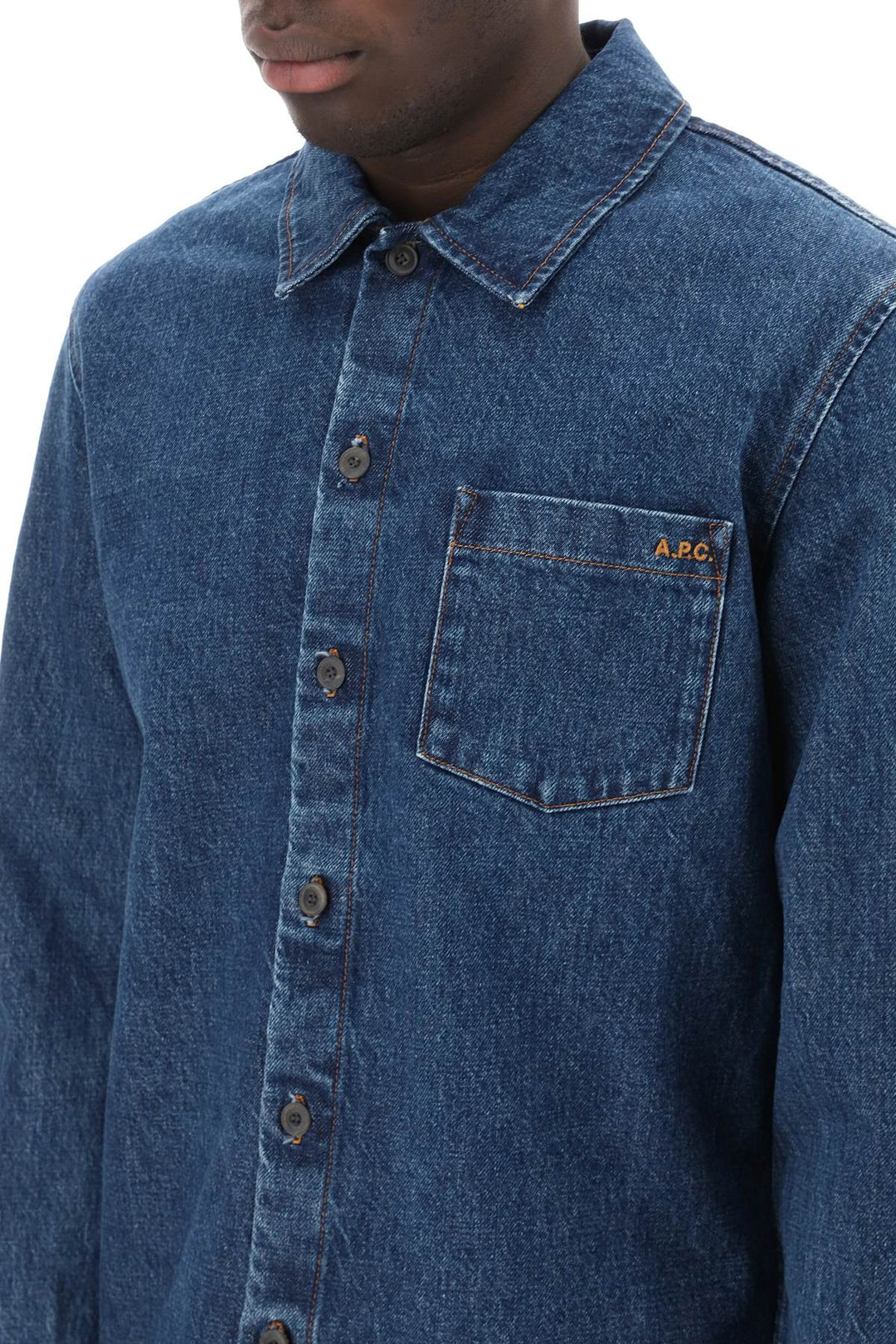 Vittorio Brodée Poitrine Denim Overshirt - A.P.C. - Men