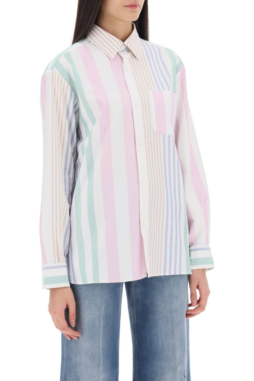 Sela Striped Oxford Shirt - A.P.C. - Women