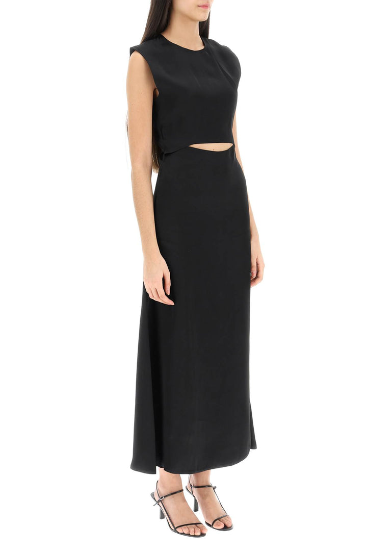 'Copan' Long Cut Out Dress In Satin - Loulou Studio - Women