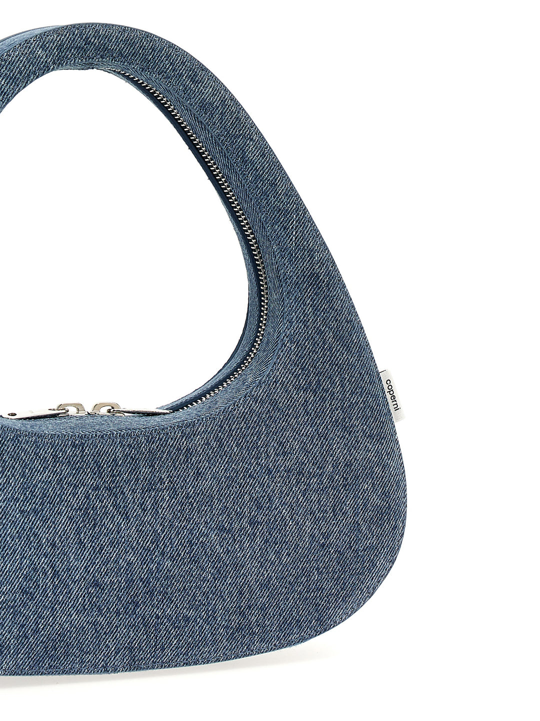 Denim Baguette Swipe Bag Hand Bags Blue