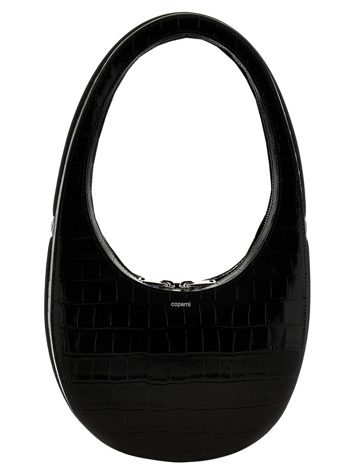 Croco Swipe Bag Crossbody Bags Black