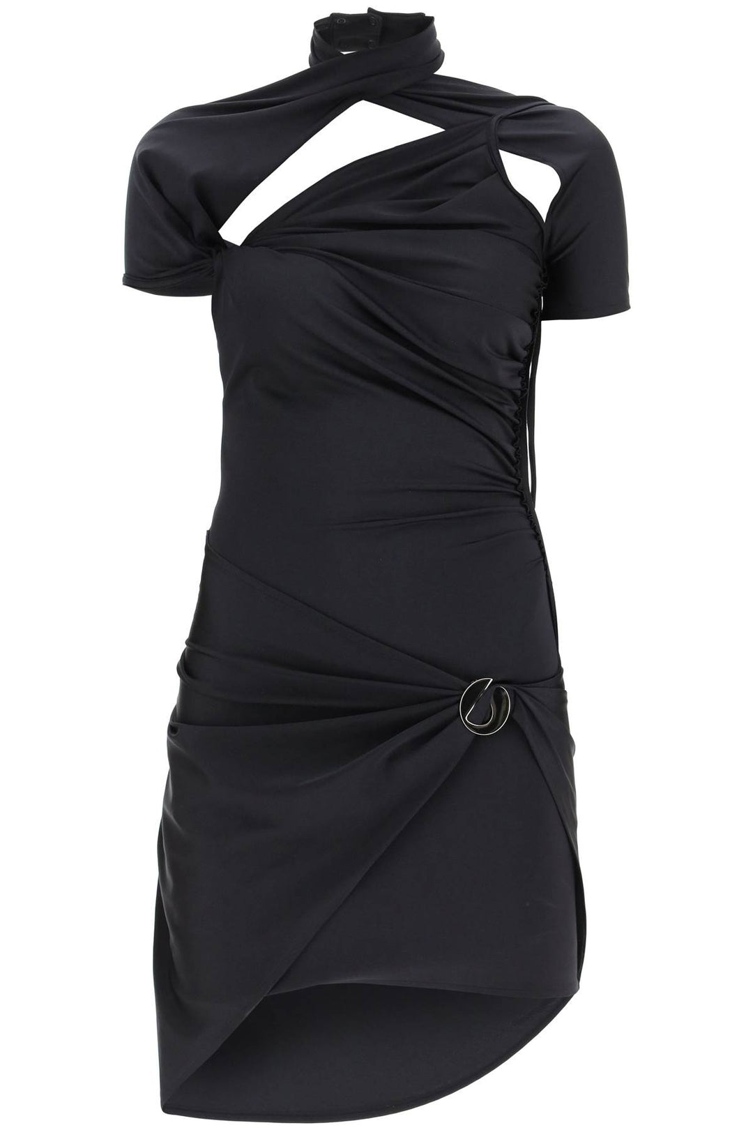 Draped Mini Dress With Cut Outs And Logo Detail - Coperni - Women