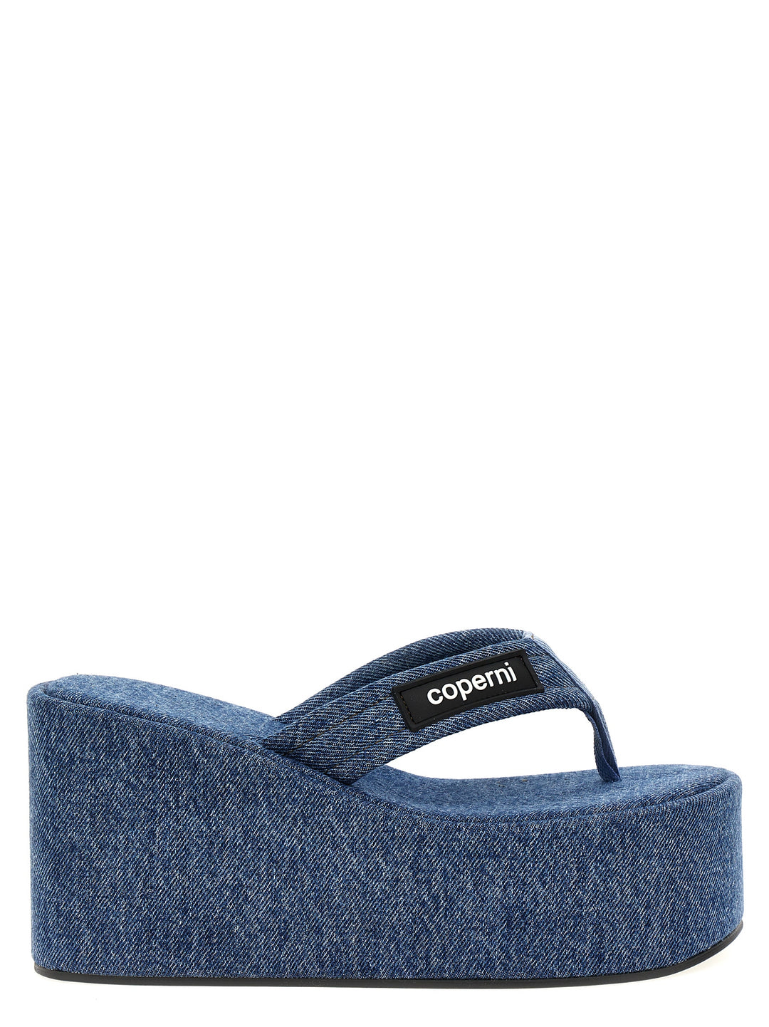 Branded Wedge Sandals Blue