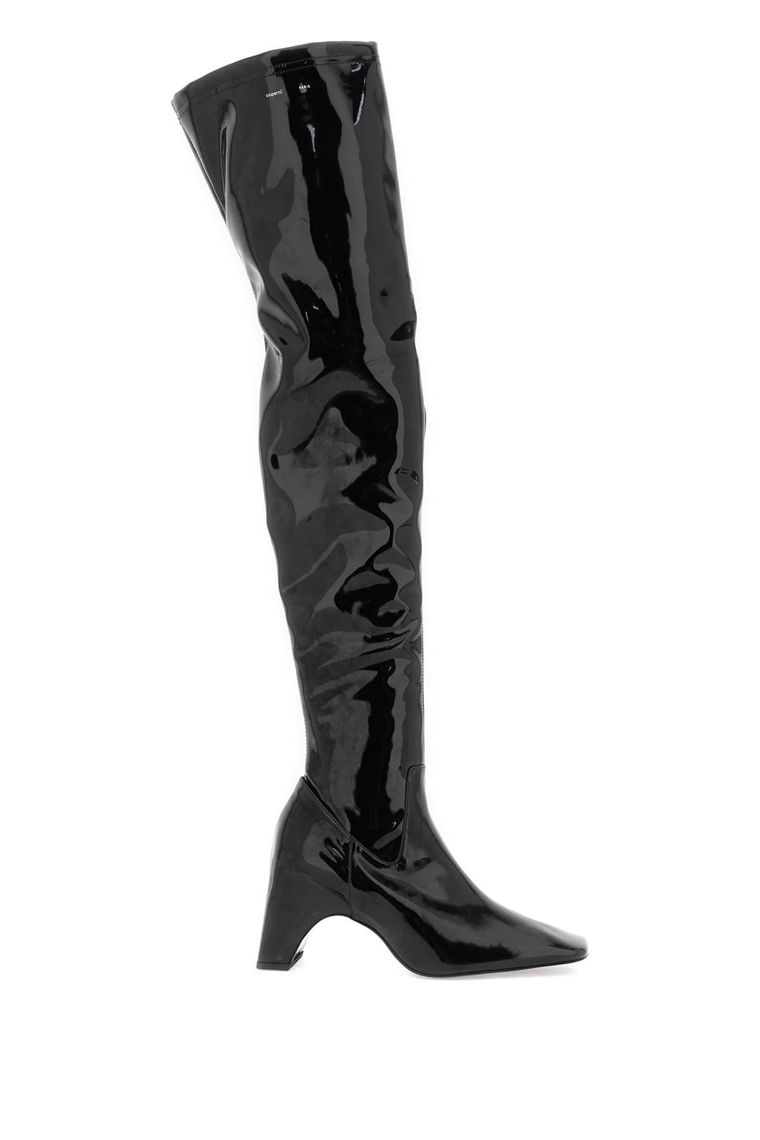 Stretch Patent Faux Leather Cuissardes Boots - Coperni - Women