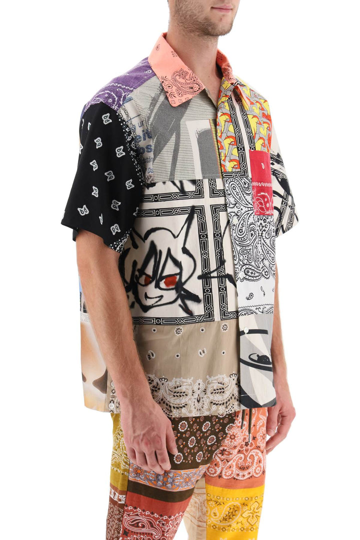 Short Sleeved Patchwork Shirt - Children Of The Discordance - Men