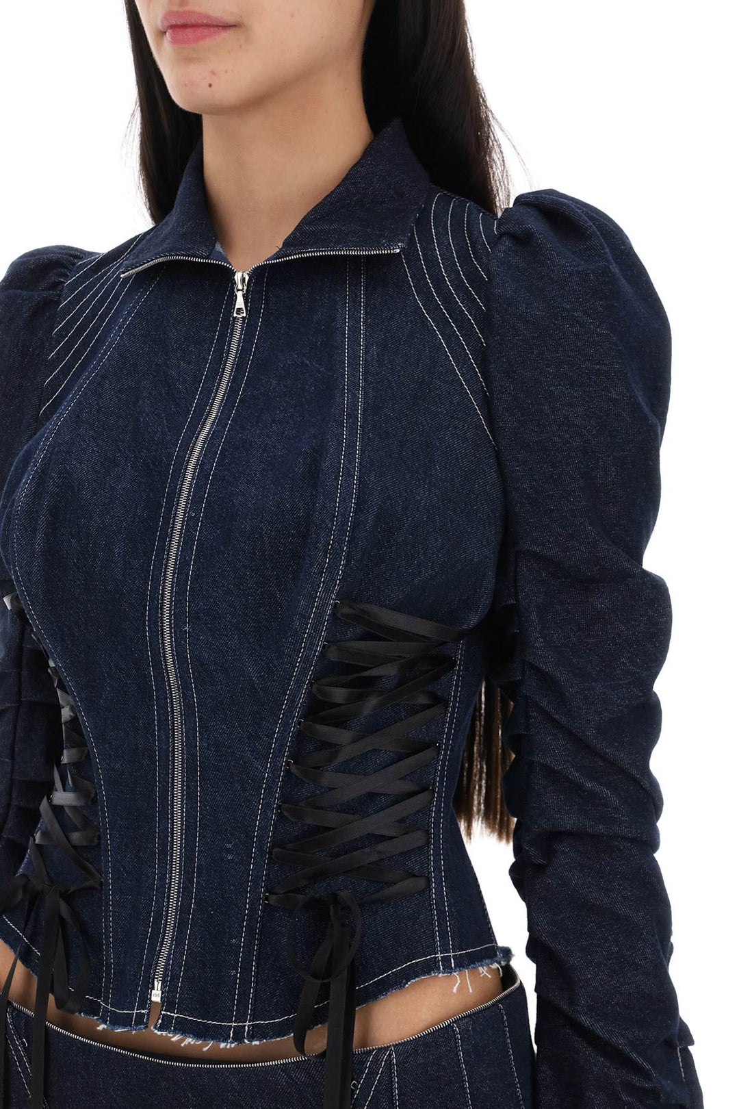 Giacca In Denim Stile Corsetto - Dilara Findikoglu - Women