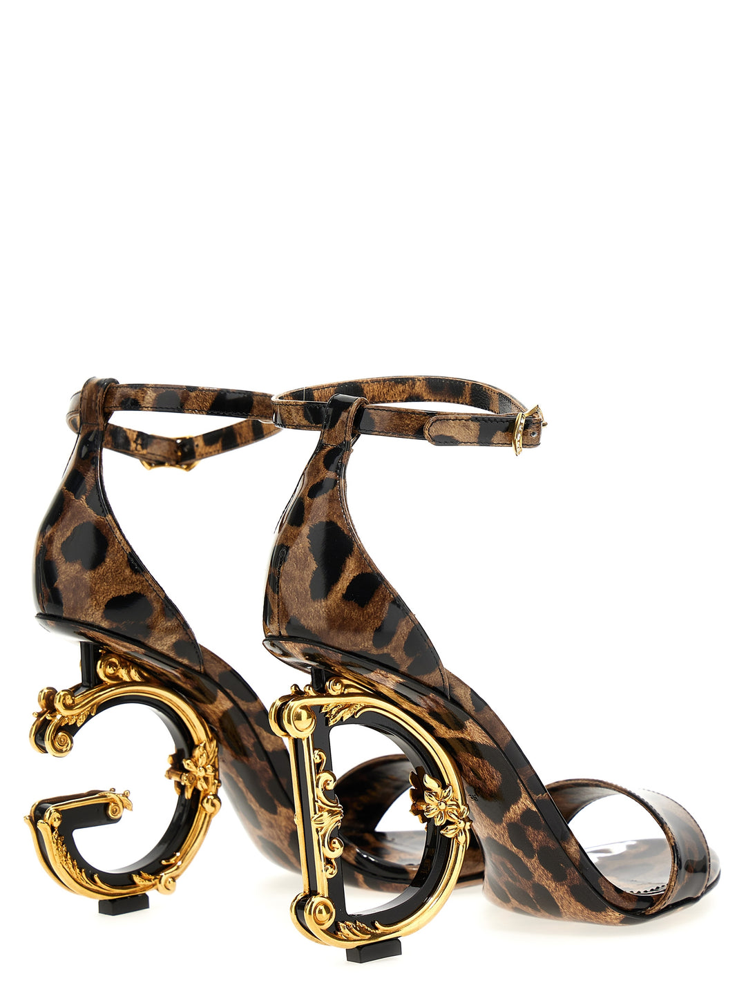 Animal-Print  With Logo Heel Sandals Multicolor