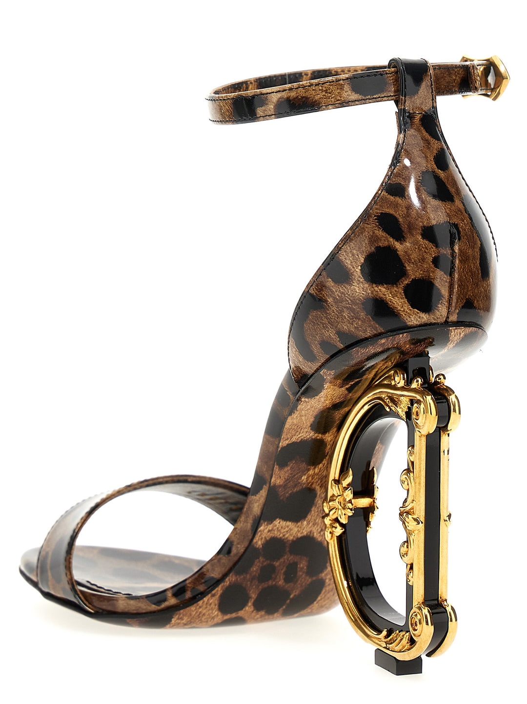 Animal-Print  With Logo Heel Sandals Multicolor