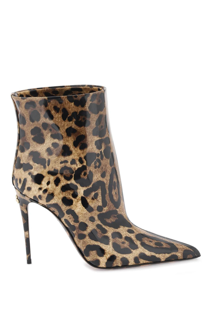 Glossy Leather Ankle Boots - Dolce & Gabbana - Women