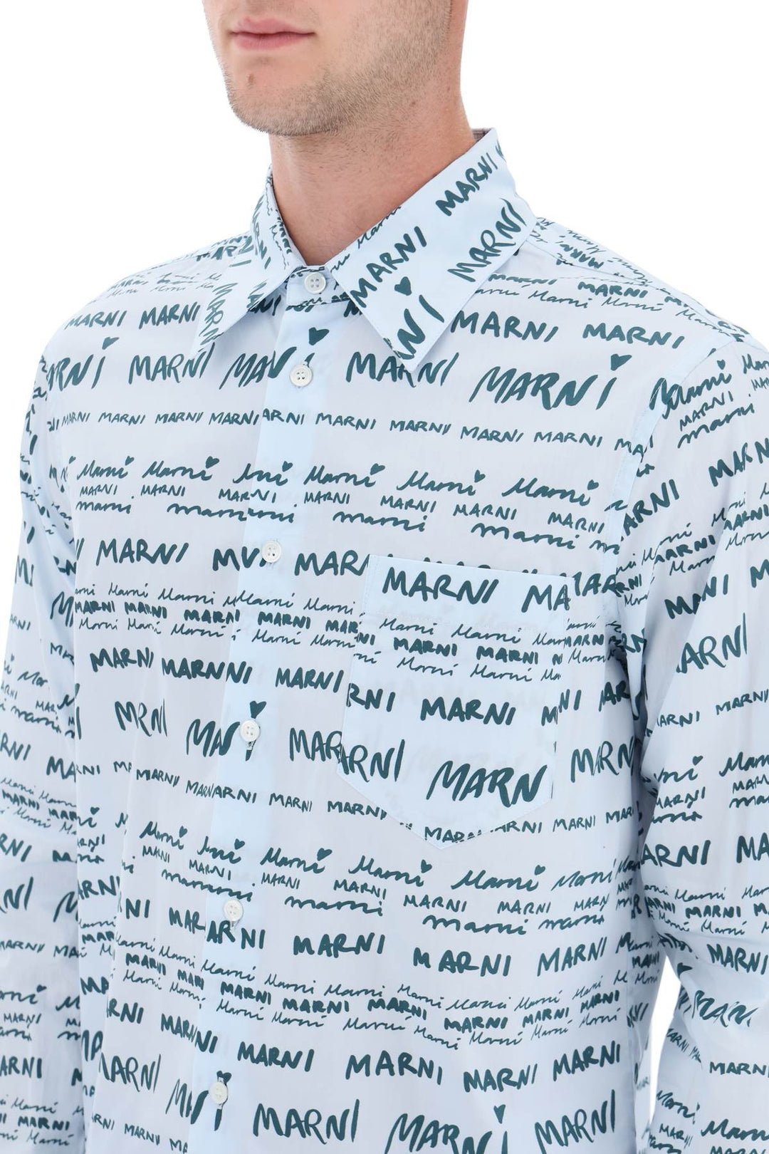 Shirt With Logo Lettering Motif - Marni - Men