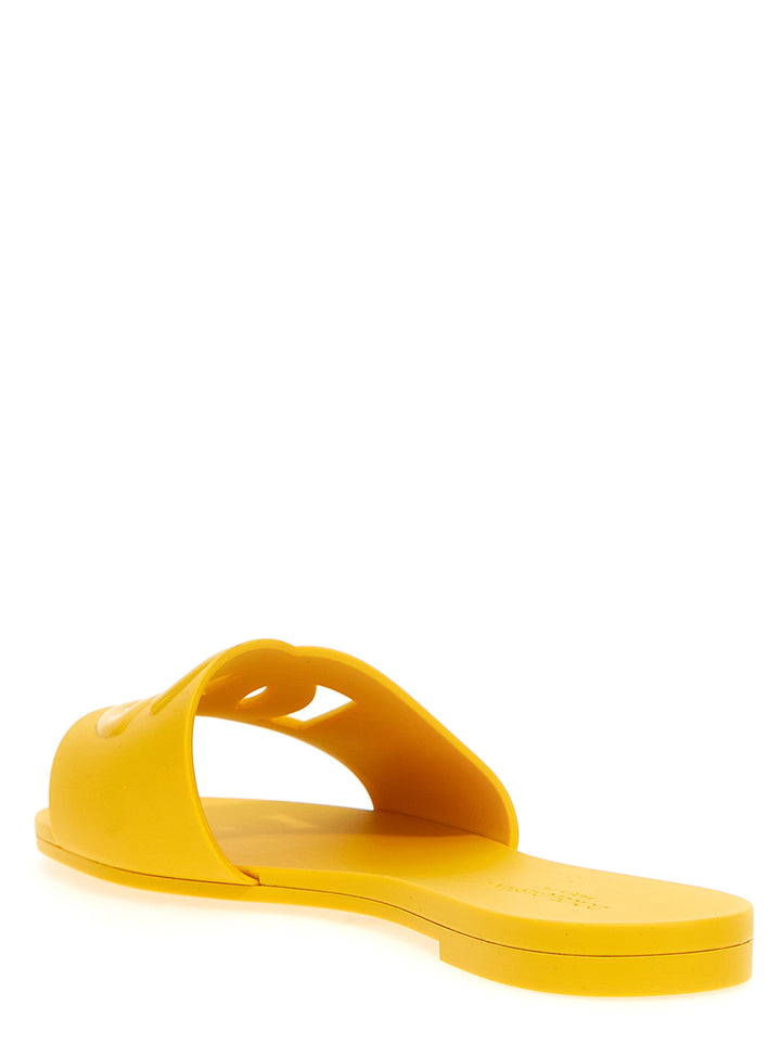 Logo Slides Sandals Yellow