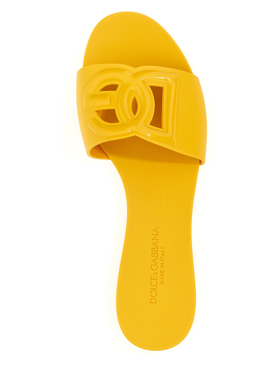 Logo Slides Sandals Yellow