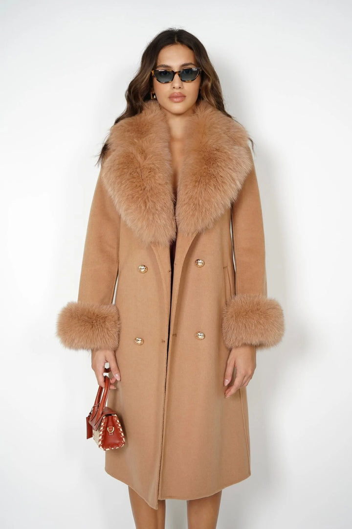 Coat Chic Camel Mixed Cashmere