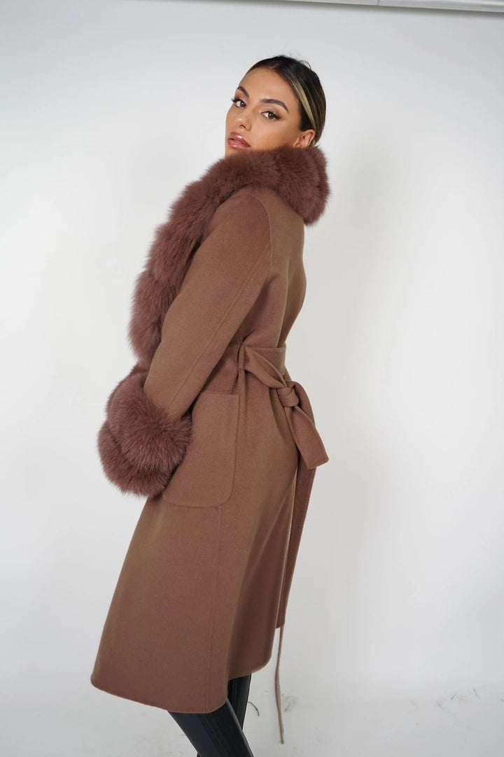 Coat Lebonè Brown Mixed Cashmere