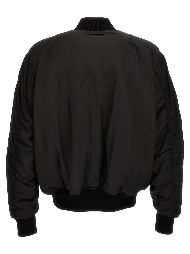 Nylon Bomber Jacket Casual Jackets, Parka Black