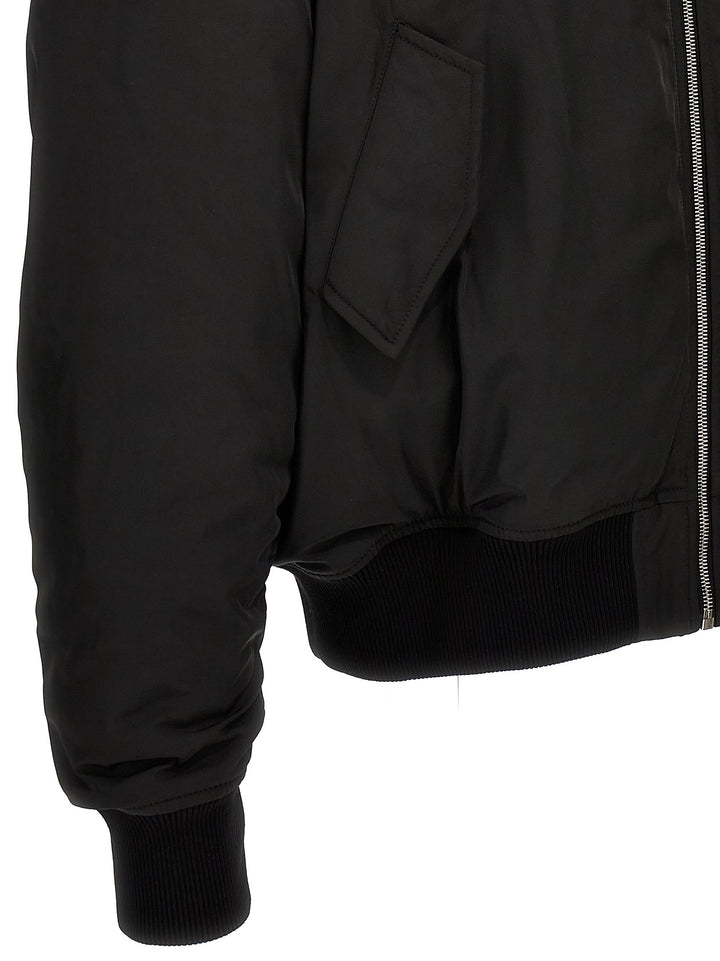 Nylon Bomber Jacket Casual Jackets, Parka Black