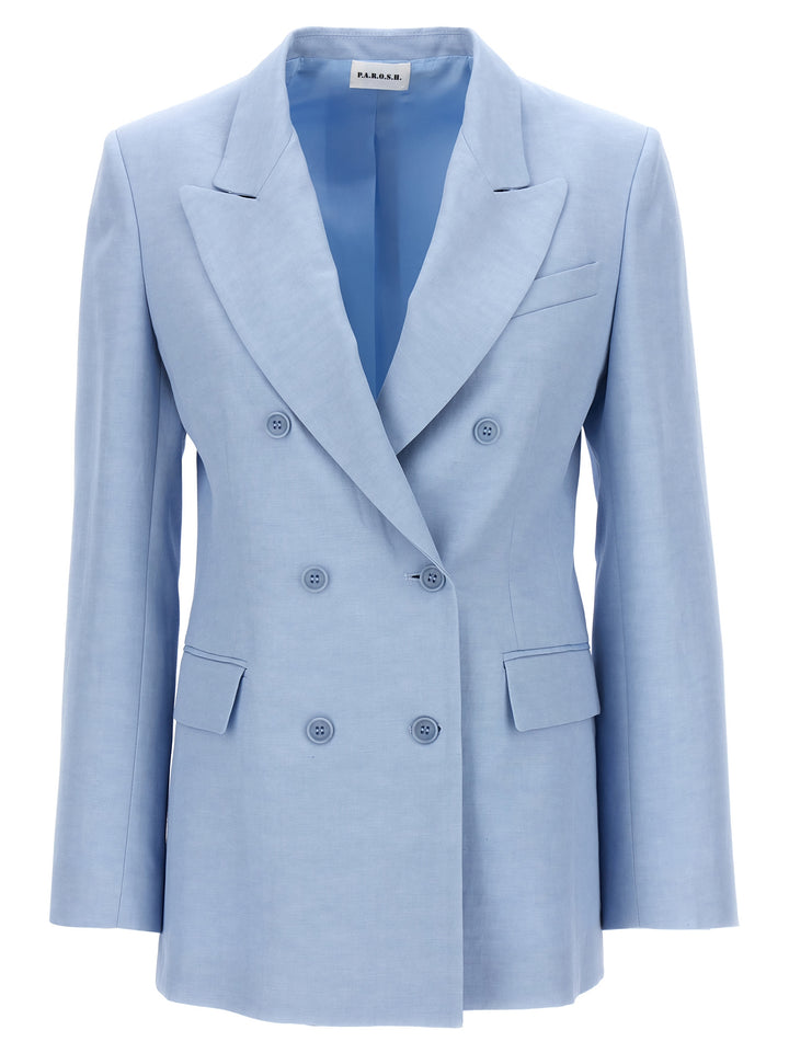 Double-Breasted Blazer Blazer And Suits Light Blue