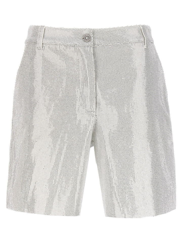 Rhinestone Bermuda Shorts Bermuda, Short White