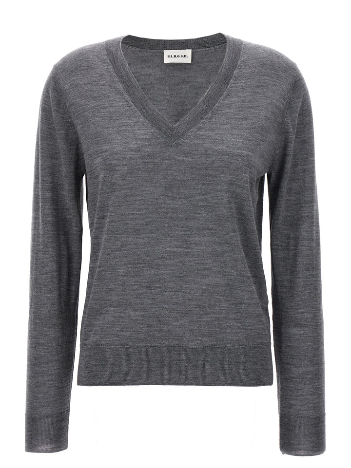 V-Neck Sweater Sweater, Cardigans Gray