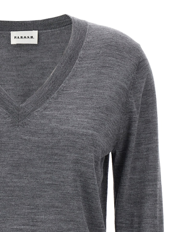 V-Neck Sweater Sweater, Cardigans Gray