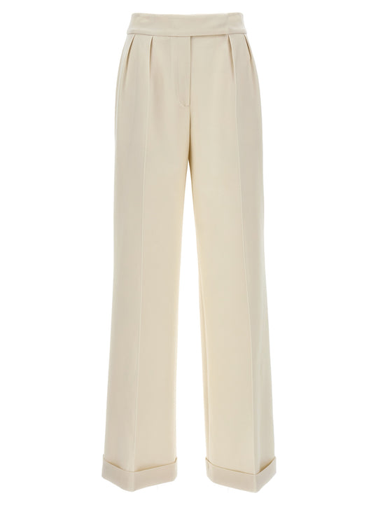 Loose Leg Pants White