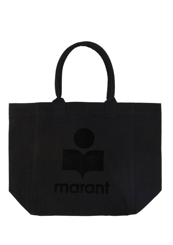 Canvas shoulder bag with frontal logo