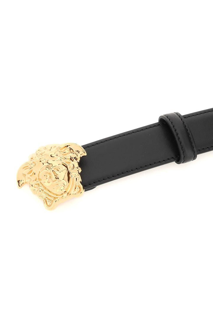 Medusa Buckle Leather Belt - Versace - Men