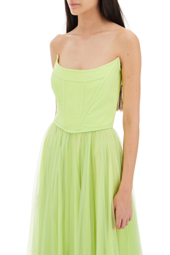 Long Bustier Dress With Shaped Neckline - 1913 Dresscode - Women