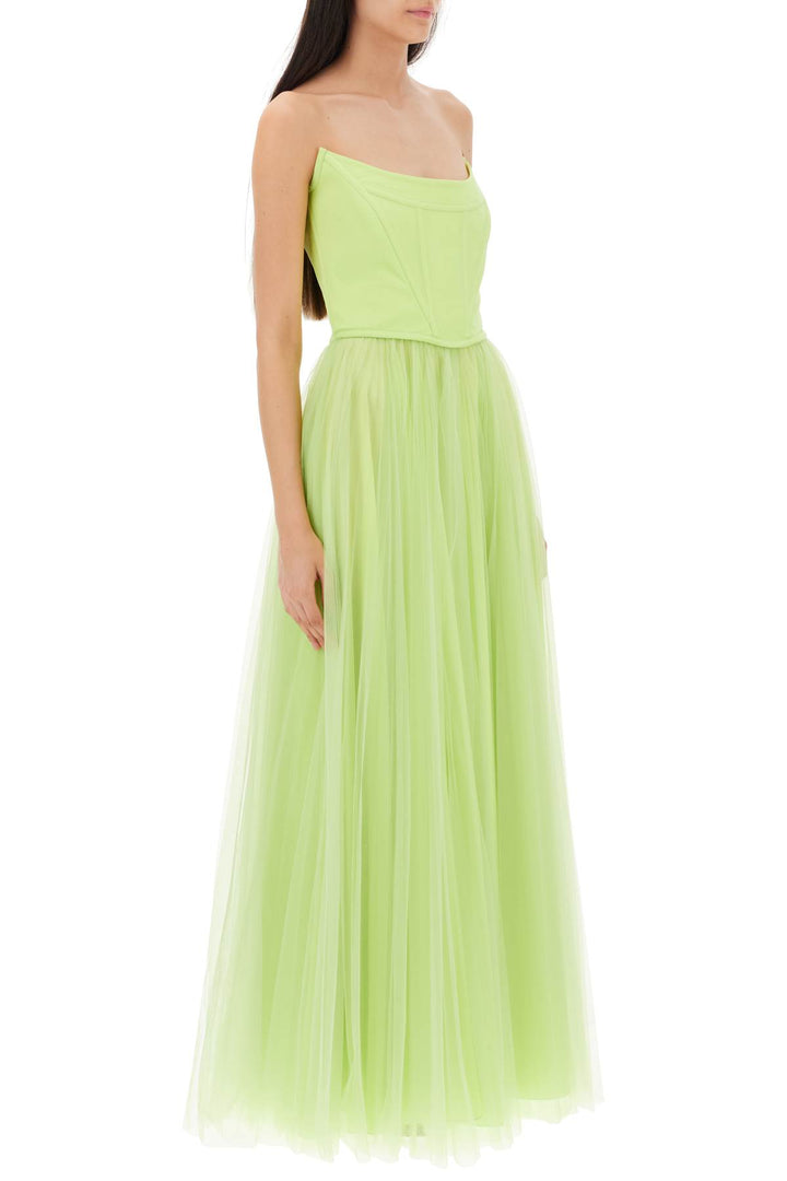 Long Bustier Dress With Shaped Neckline - 1913 Dresscode - Women