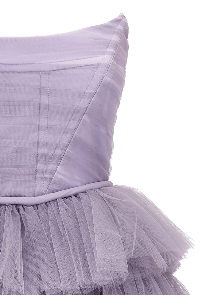 Abito Tulle Balze Dresses Purple