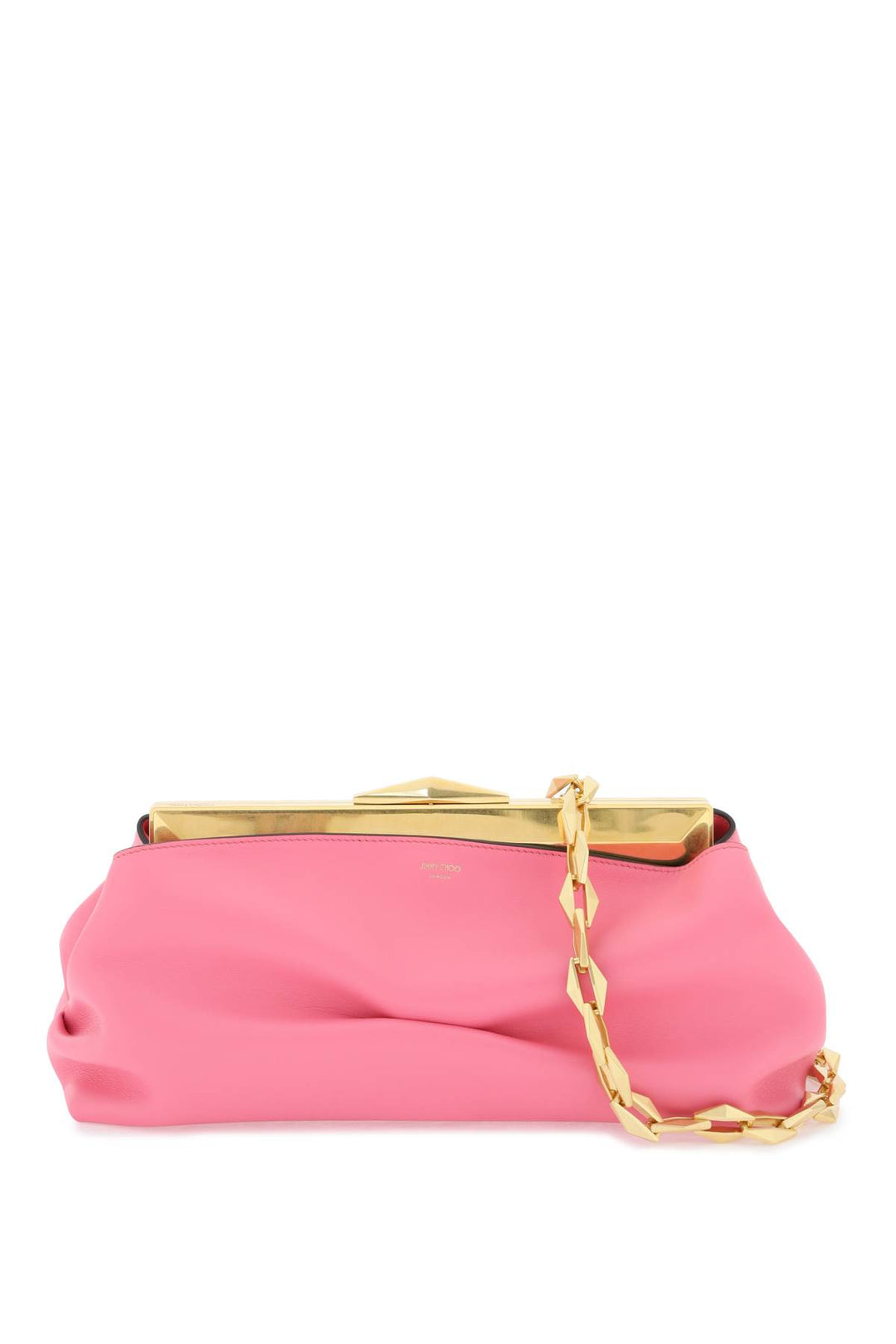 Leather Diamond Frame Clutch - Jimmy Choo - Women