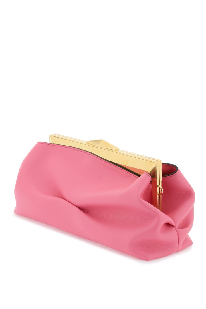 Leather Diamond Frame Clutch - Jimmy Choo - Women