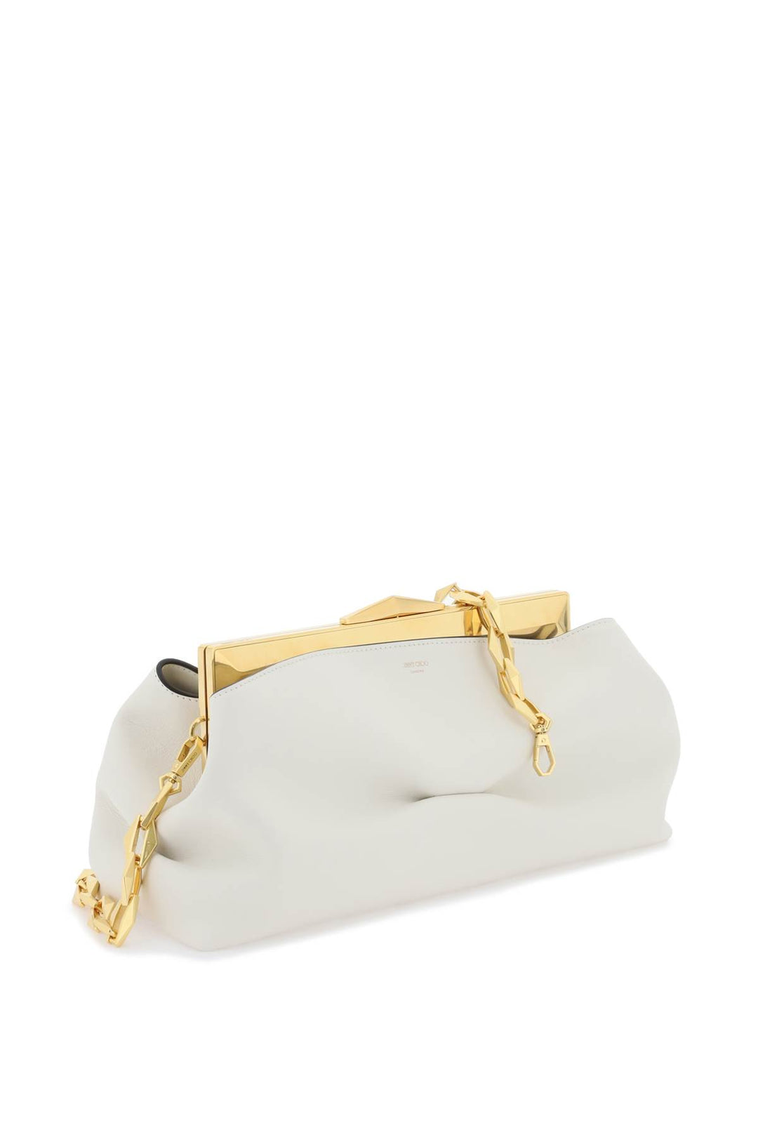 Leather Diamond Frame Clutch - Jimmy Choo - Women