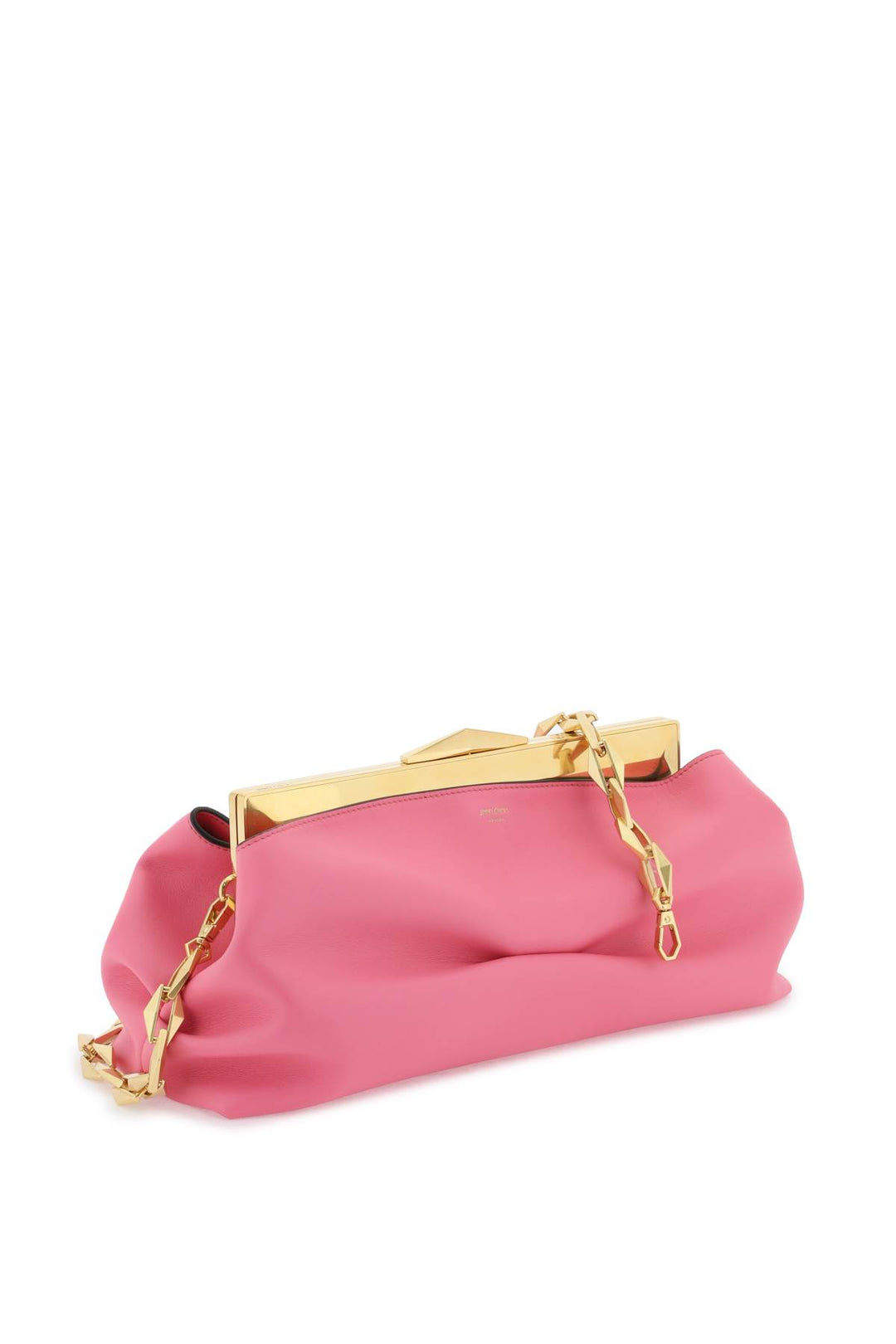 Leather Diamond Frame Clutch - Jimmy Choo - Women