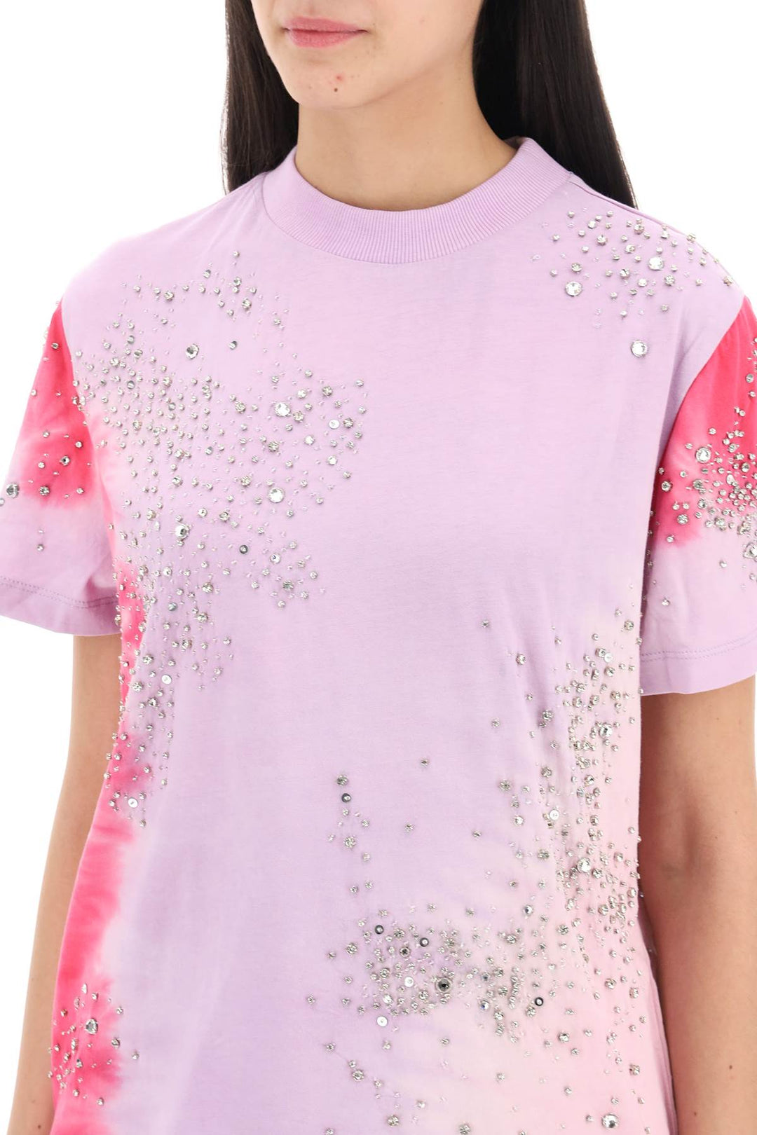 T Shirt With Crystals - Des Phemmes - Women