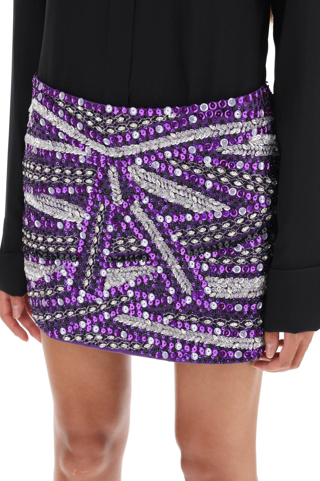 Miniskirt With Appliques - Des Phemmes - Women