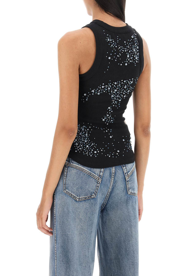 Ribbed Tank Top With Appliques - Des Phemmes - Women