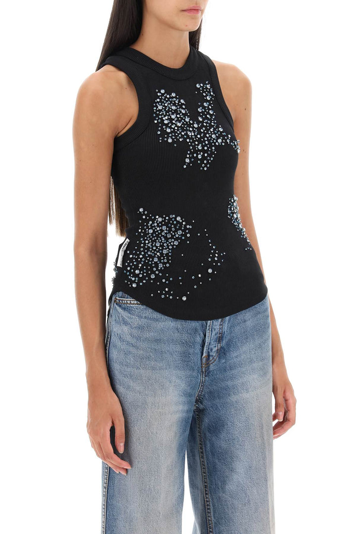 Ribbed Tank Top With Appliques - Des Phemmes - Women